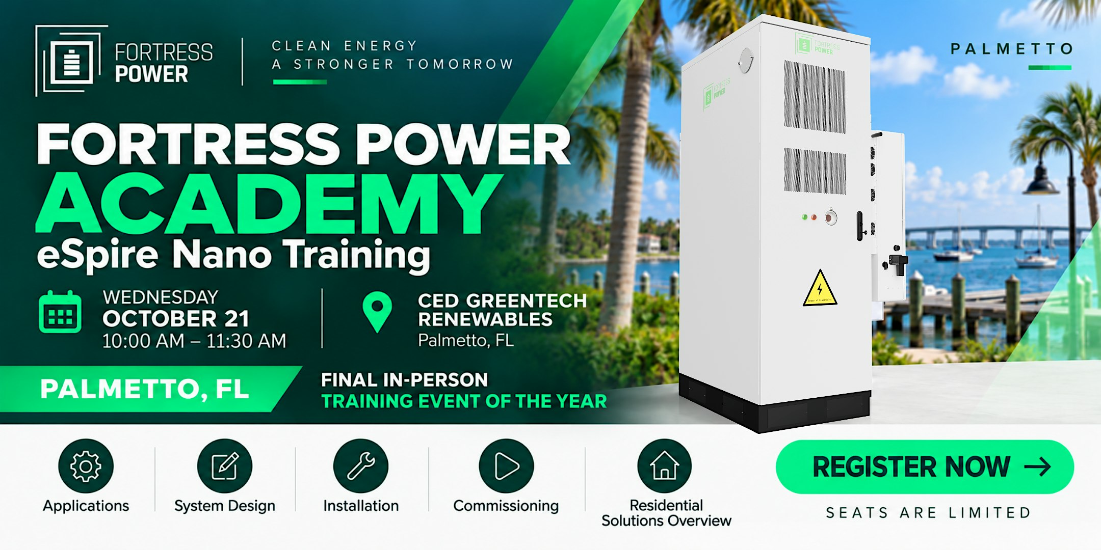 Fortress Power Academy: eSpire Nano National Training Tour - Palmetto, FL